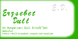 erzsebet dull business card